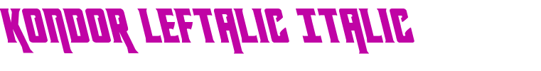 Kondor Leftalic Italic